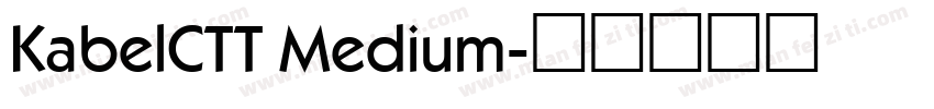 KabelCTT Medium字体转换